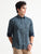 MEN'S TURQUOISE PRINT SLIM FIT SHIRT