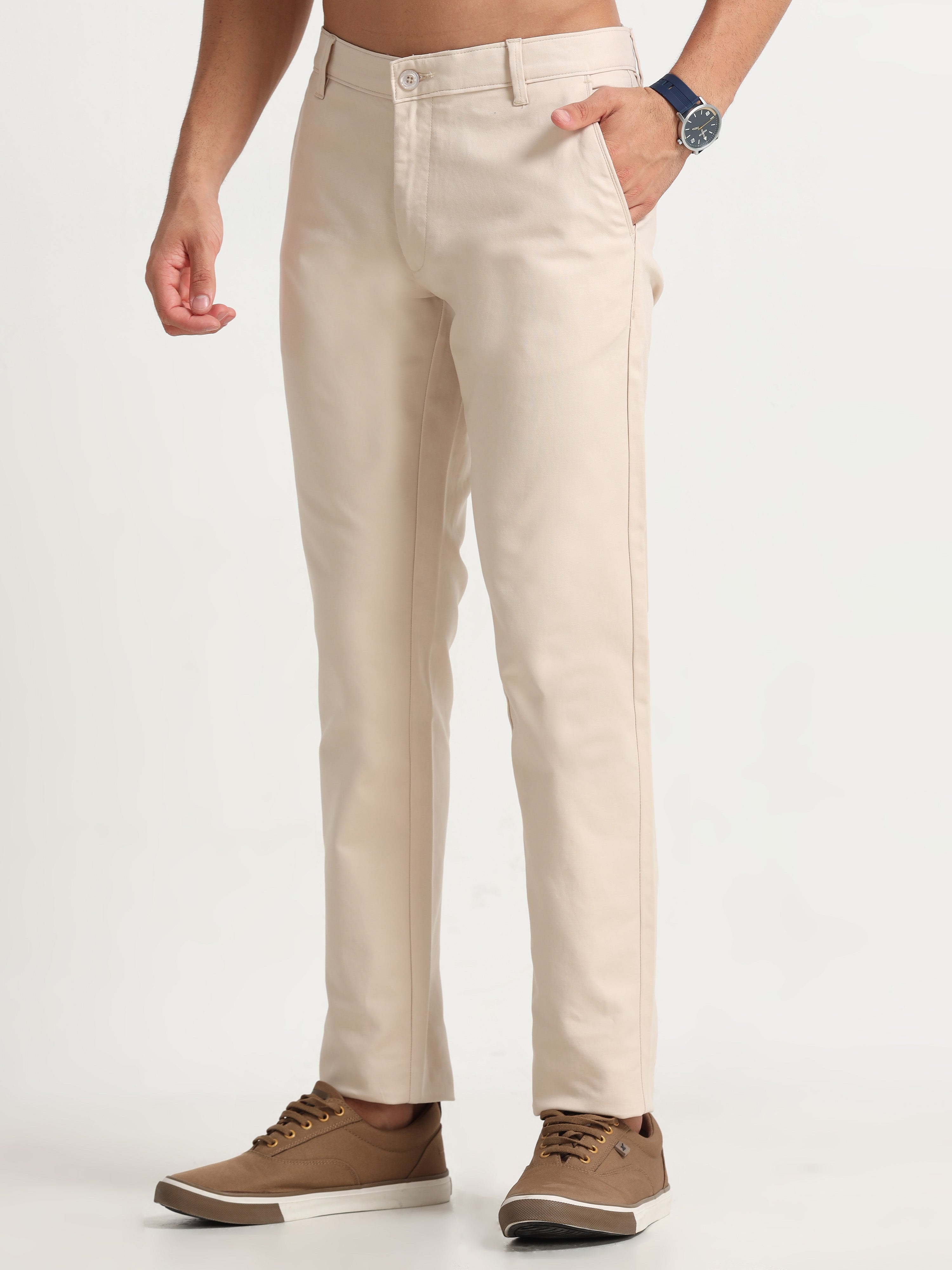 MEN'S PAWN SOLID SLIM FIT TROUSER