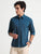 MEN'S COBALT BLUE  SOLID SLIM FIT SHIRT