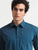 MEN'S COBALT BLUE  SOLID SLIM FIT SHIRT