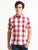 MEN'S MAROON CHECKS SLIM FIT SHIR