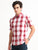 MEN'S MAROON CHECKS SLIM FIT SHIR