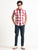 MEN'S MAROON CHECKS SLIM FIT SHIR