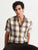 MEN'S DK.KHAKI CHECKS SLIM FIT SHIRT