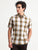 MEN'S DK.KHAKI CHECKS SLIM FIT SHIRT