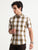 MEN'S DK.KHAKI CHECKS SLIM FIT SHIRT