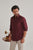 MEN'S MAROON SOLID SLIM FIT SHIRT