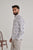 MEN'S WHITE  PRINT SLIM FIT SHIRT