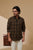 MEN'S DK.KHAKI CHECKS SLIM FIT SHIRT