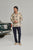 MEN'S DK.KHAKI PRINT SLIM FIT SHACKET