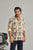 MEN'S DK.KHAKI PRINT SLIM FIT SHACKET