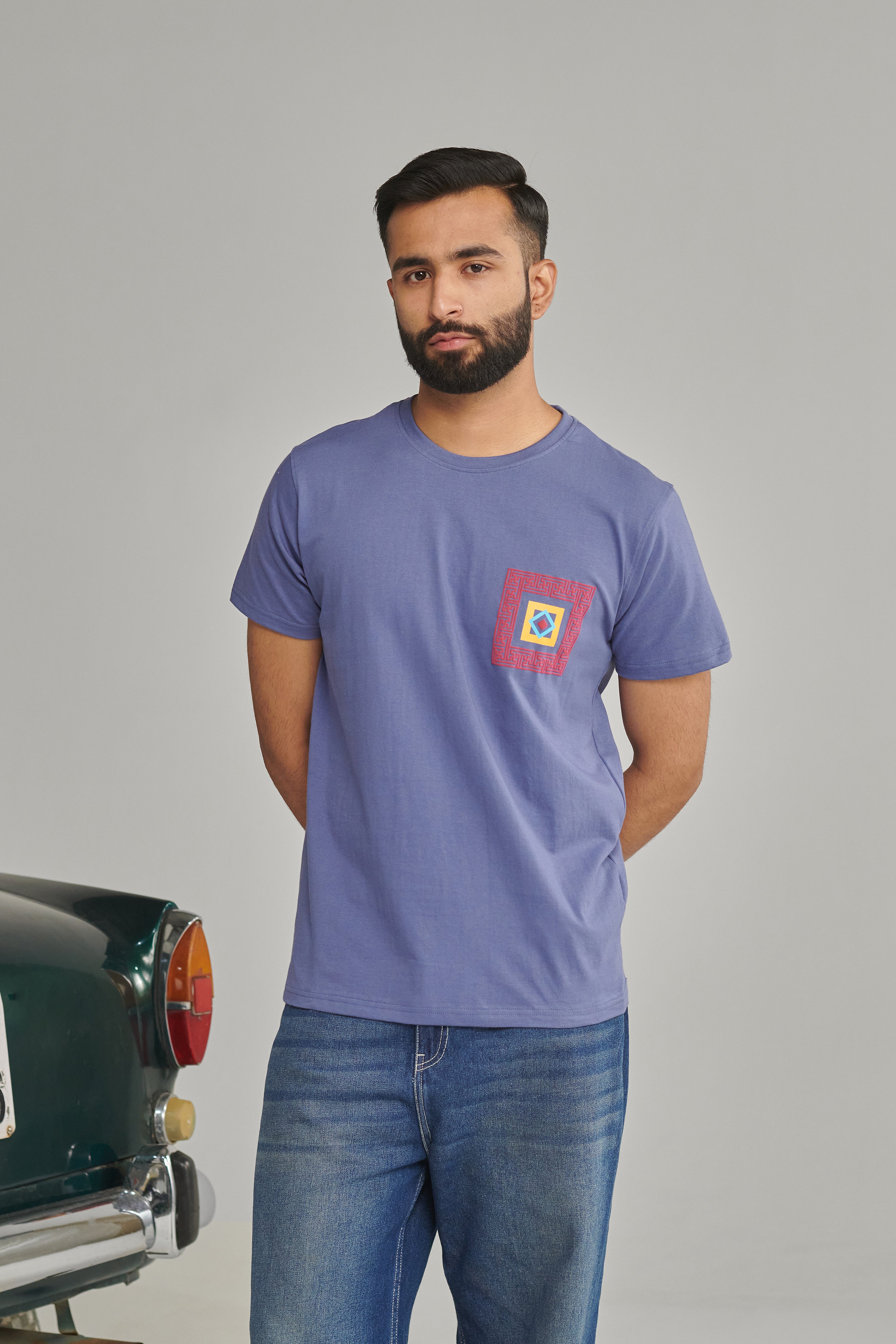 MEN'S LT BLUE SLIM FIT T SHIRT