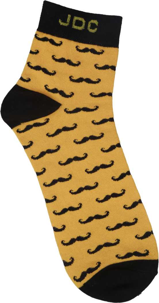 JDC-CASUAL-MUSTACHE-SOCKS-YELLOW