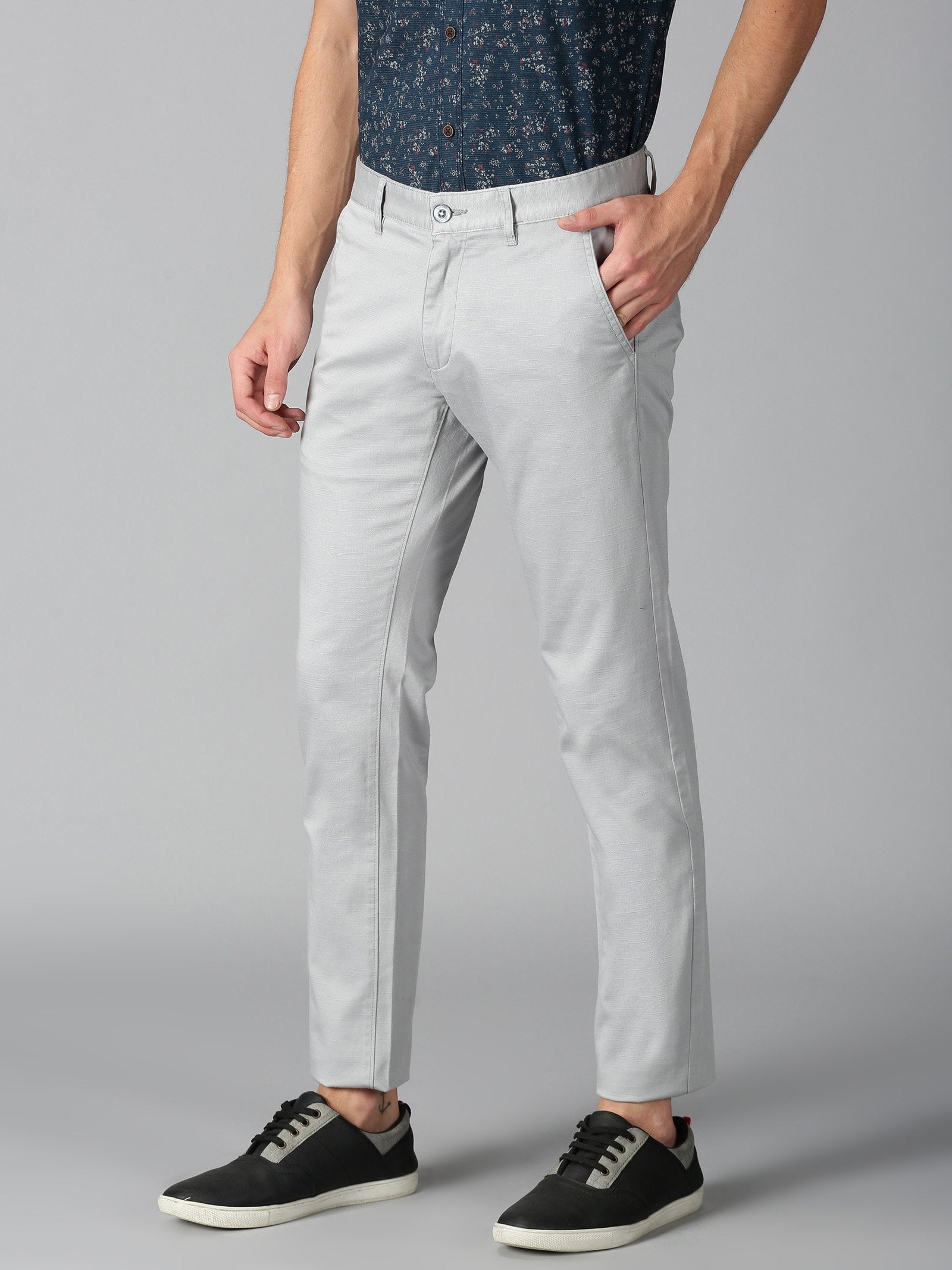 Formal Trouser: Shop Online Men Beige Cotton Blend Formal Trouser at Cliths