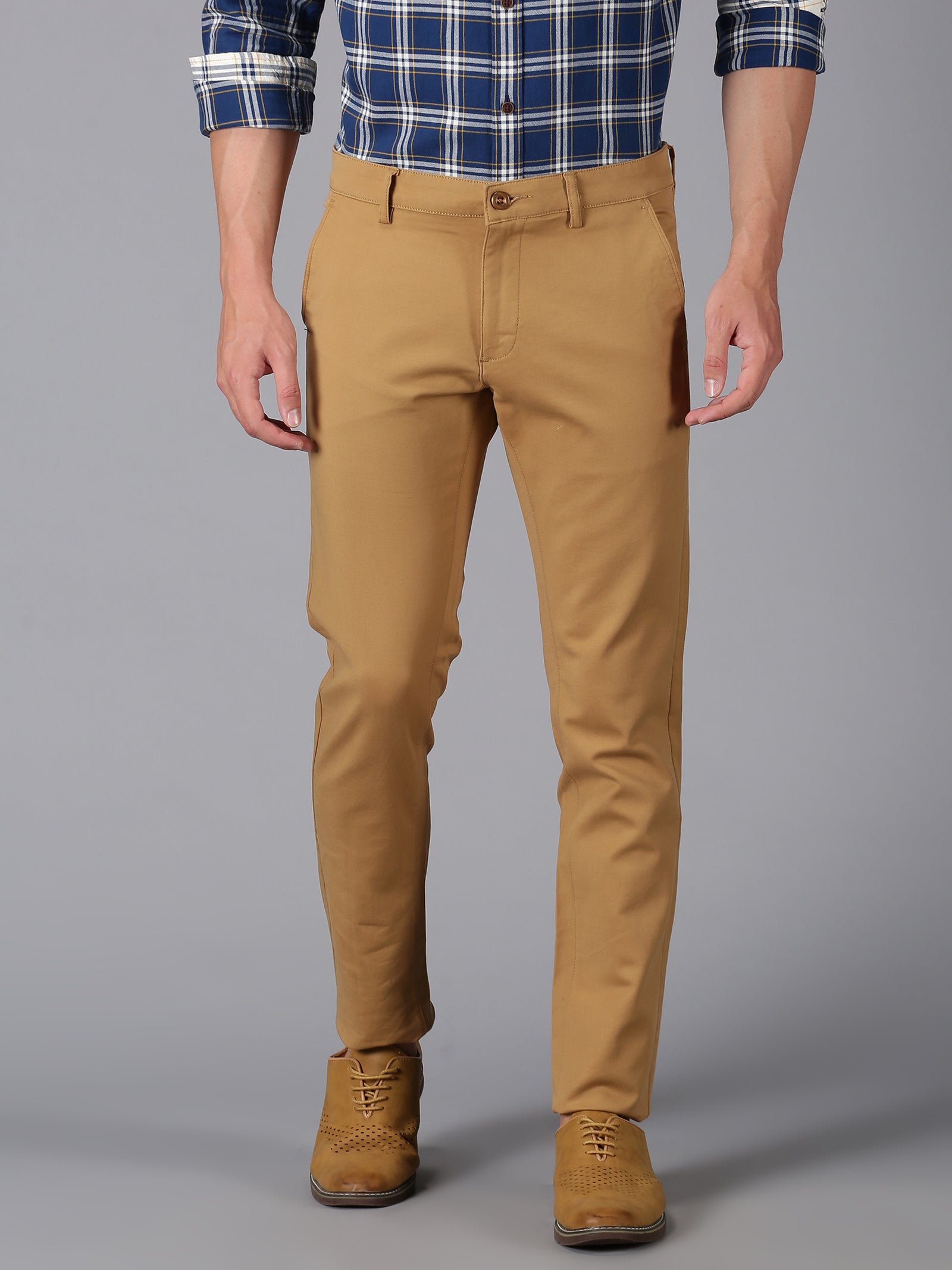 Buy Men Brown Slim Fit Solid Casual Trousers Online  794177  Allen Solly