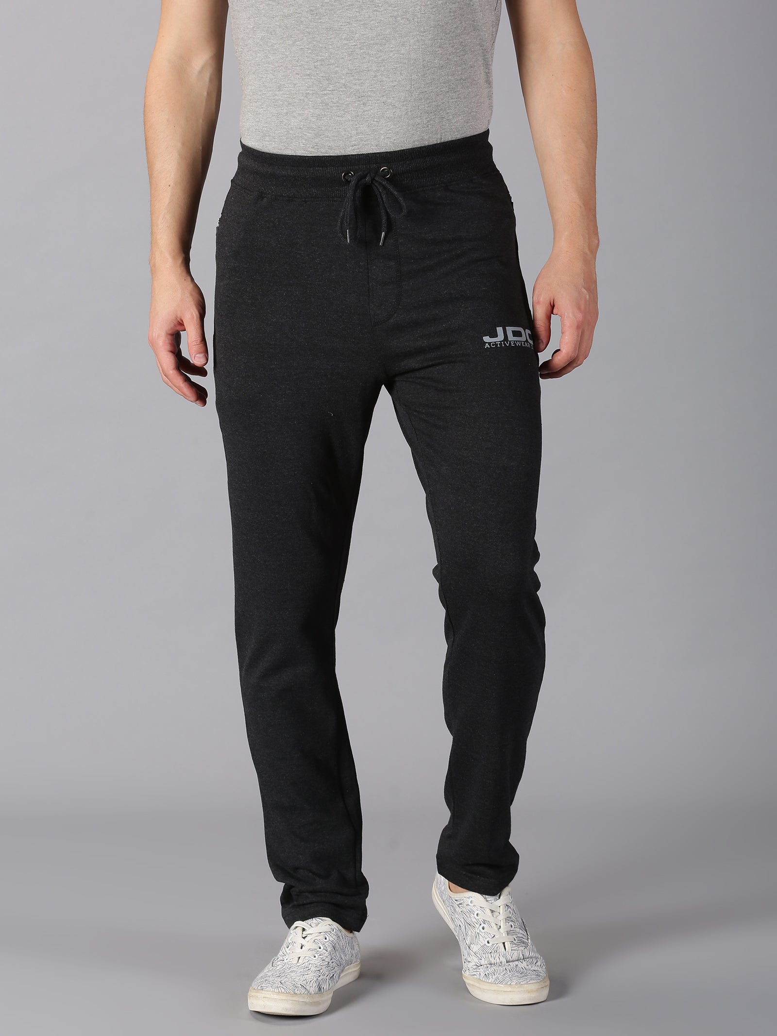 Buy Men Black Solid Evostripe Slim Fit Track Pants online  Looksgudin