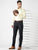 MEN'S NAVY SOLID TAPERED FIT TROUSER