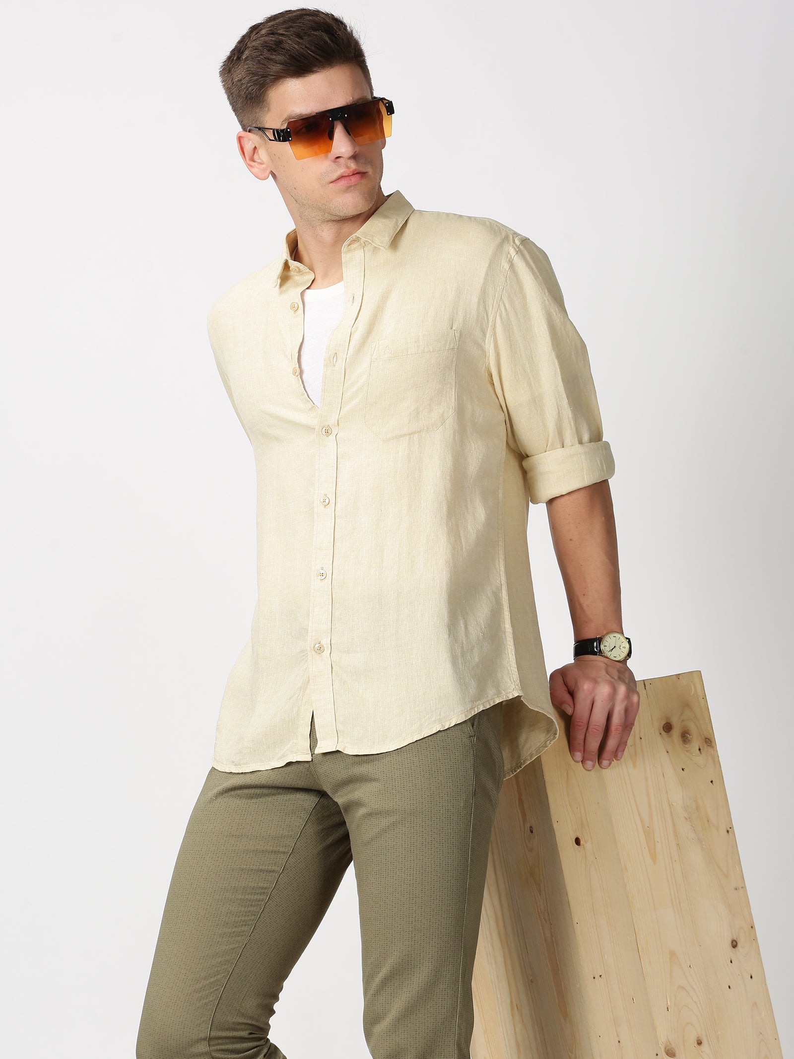 Men Solid Casual Beige Shirt Price in India  Buy Men Solid Casual Beige  Shirt online at Shopsyin