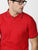 MEN'S RED SOLID SLIM FIT T-SHIRT